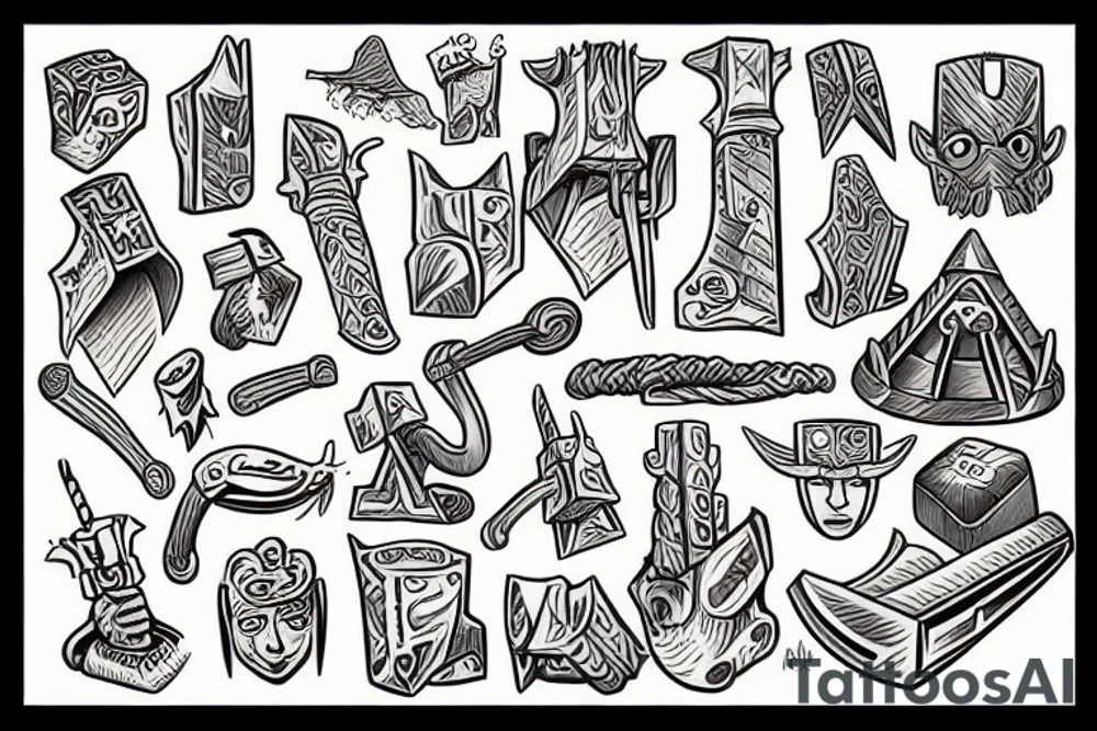 thor hammer tattoo idea