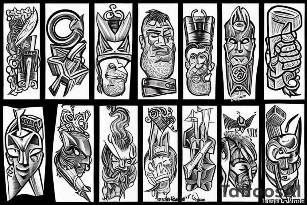 thor hammer tattoo idea