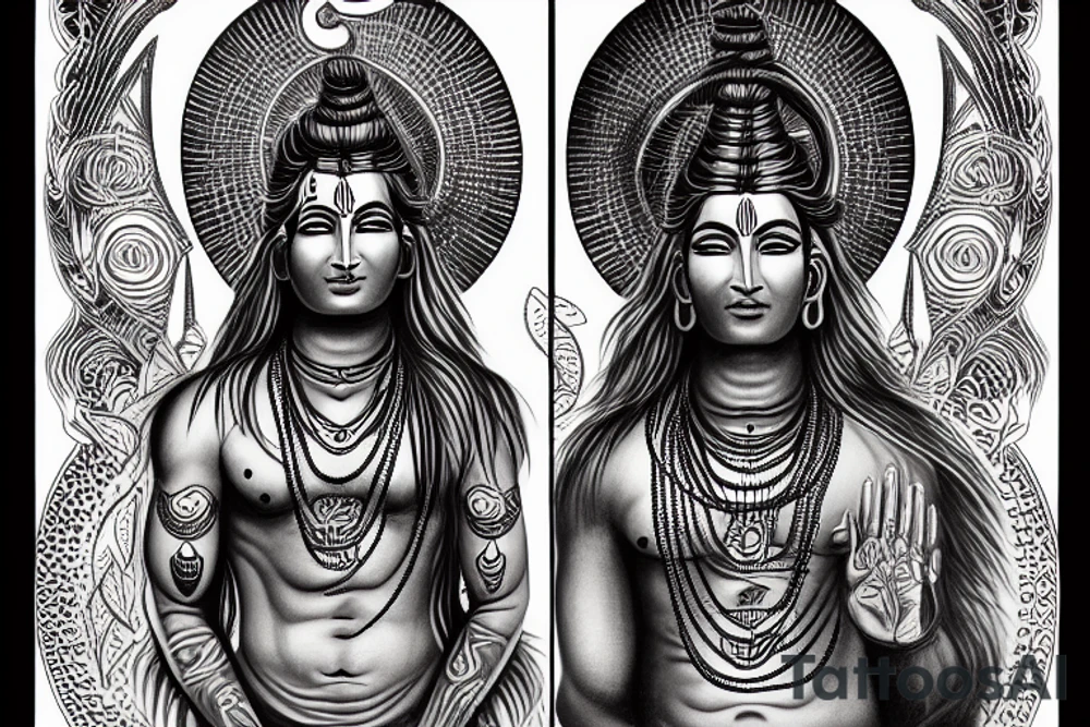 adiyogi shiva indian god mythical god tattoo idea