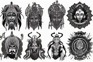 adiyogi shiva indian god mythical god tattoo idea