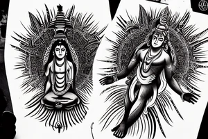 adiyogi shiva indian god mythical god tattoo idea