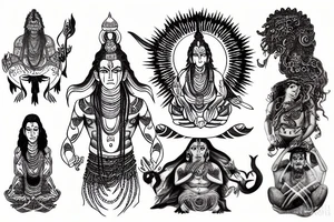 adiyogi shiva indian god mythical god tattoo idea