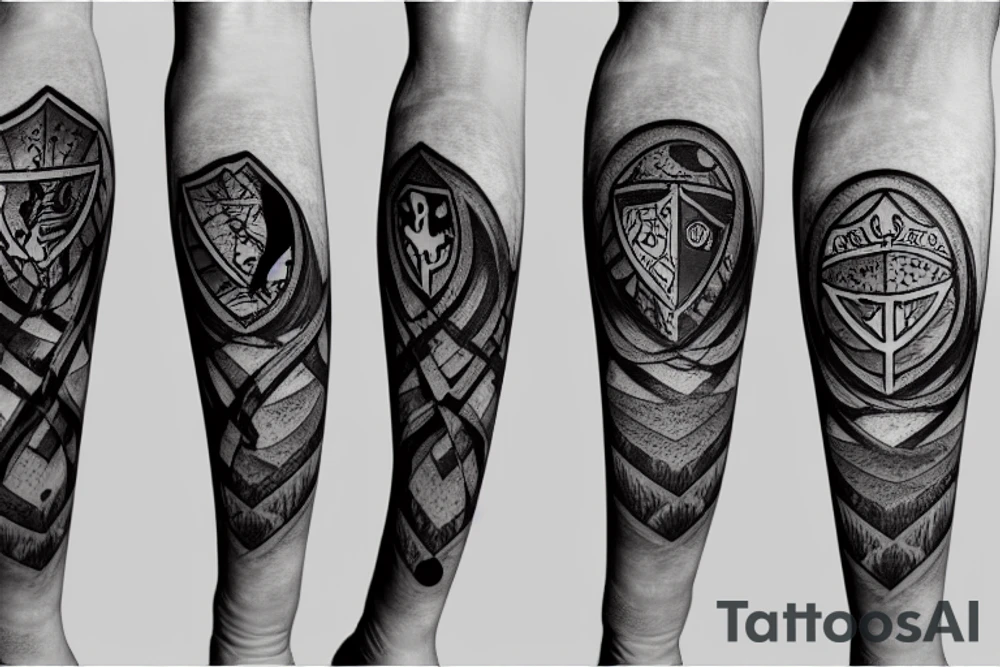 hogwarts forest abstract tattoo idea
