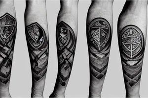 hogwarts forest abstract tattoo idea