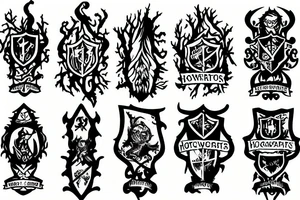 hogwarts forest abstract tattoo idea
