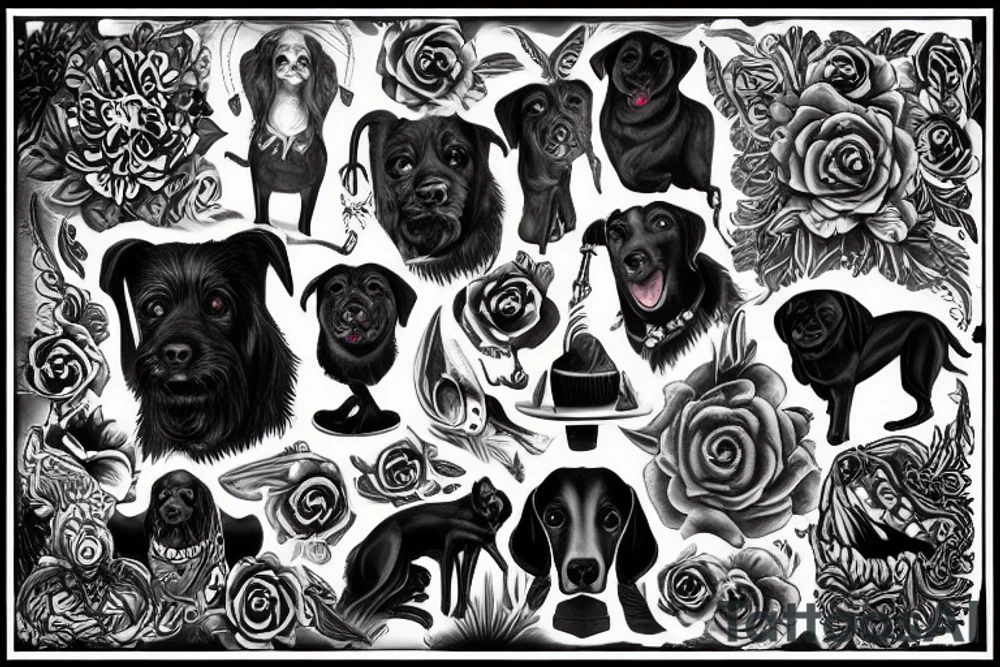 Black Dog tattoo idea