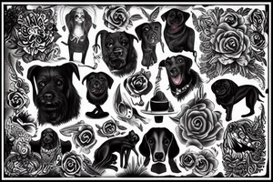 Black Dog tattoo idea