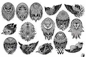 Coole Eule tattoo idea