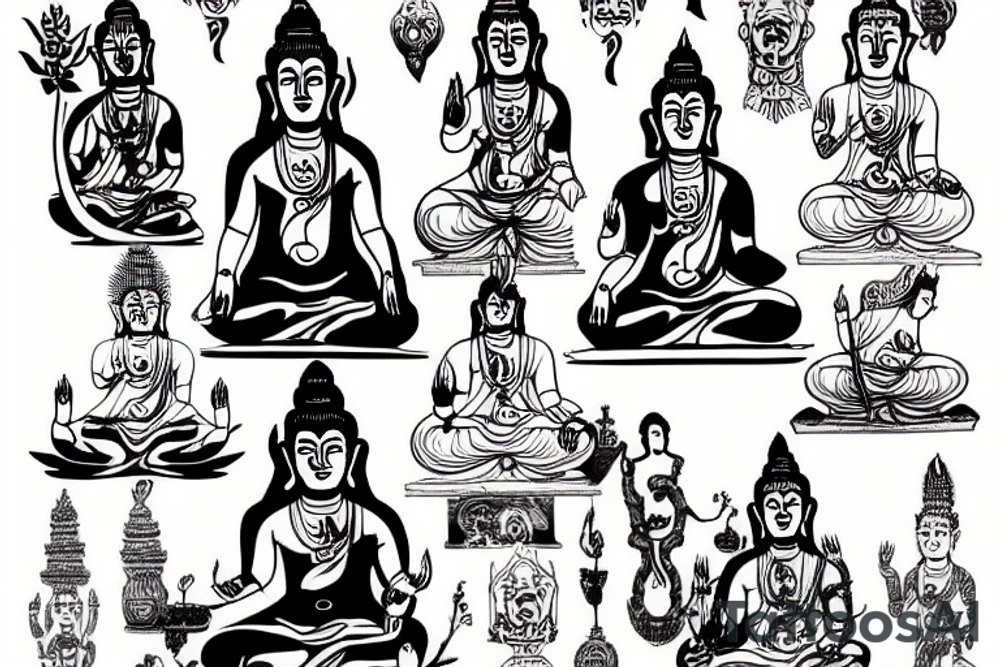 Shiva Buddha tattoo idea