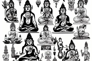 Shiva Buddha tattoo idea
