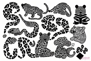 Leopard Japanese style tattoo idea