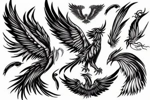 realistic phoenix tattoo idea