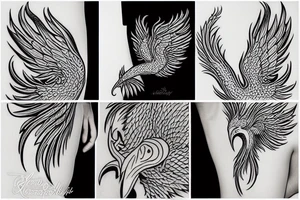 realistic phoenix tattoo idea