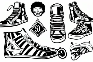 high top sneaker, sailor tattoo, old 55 white lincoln tattoo idea