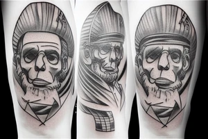 old white lincoln car 55; sailor tattoo; high top sneaker tattoo idea