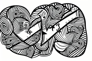 A heartbeat displayed as a line tattoo idea