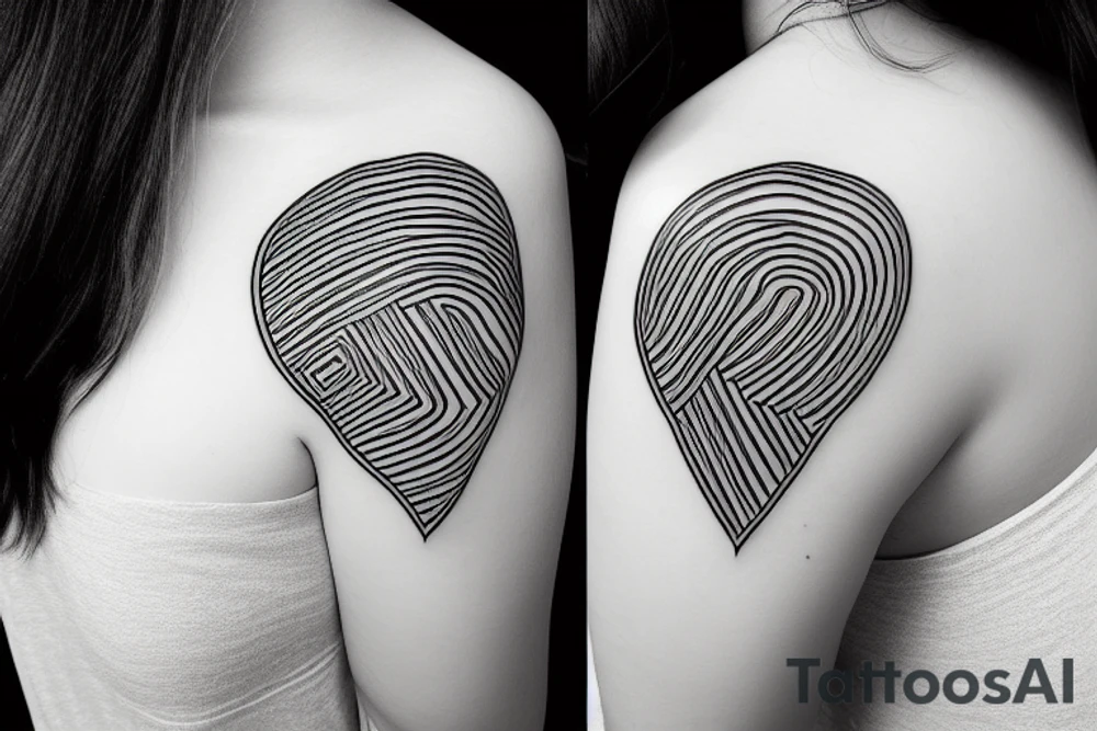 A heartbeat displayed as a line tattoo idea