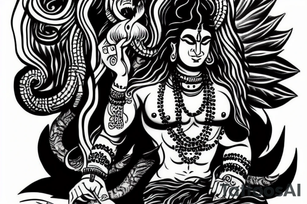 Angry lord shiva tattoo idea