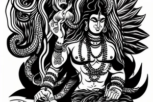 Angry lord shiva tattoo idea