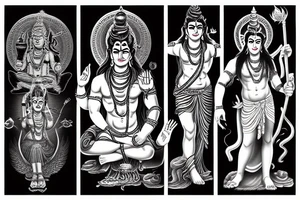 Angry lord shiva tattoo idea