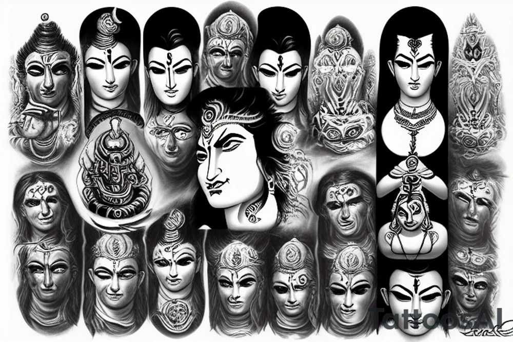 Angry lord shiva tattoo idea