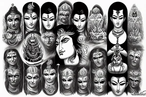 Angry lord shiva tattoo idea