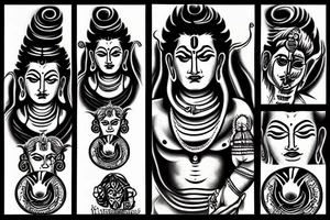Angry lord shiva tattoo idea