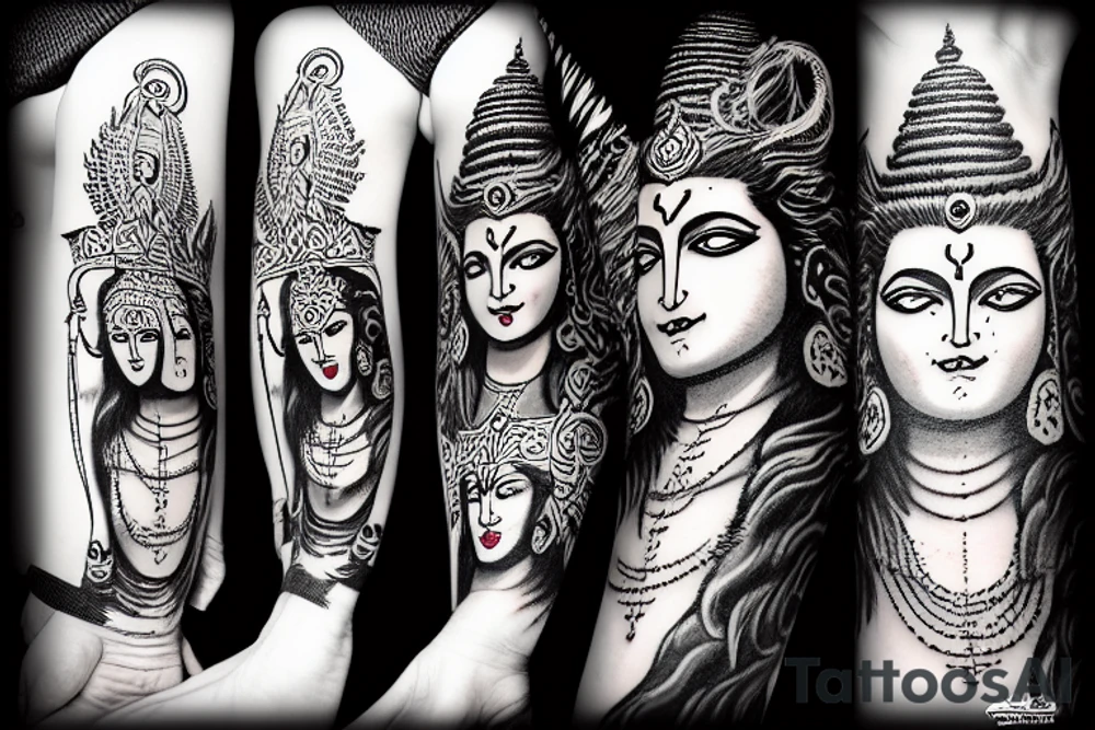 Angry lord shiva tattoo idea