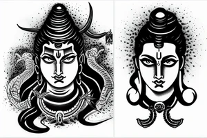 Angry lord shiva tattoo idea