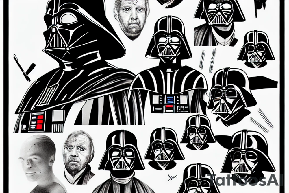 Darth Vader Sith Luke tattoo idea