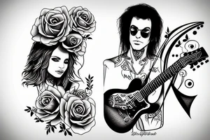 With guitar tattoo idea