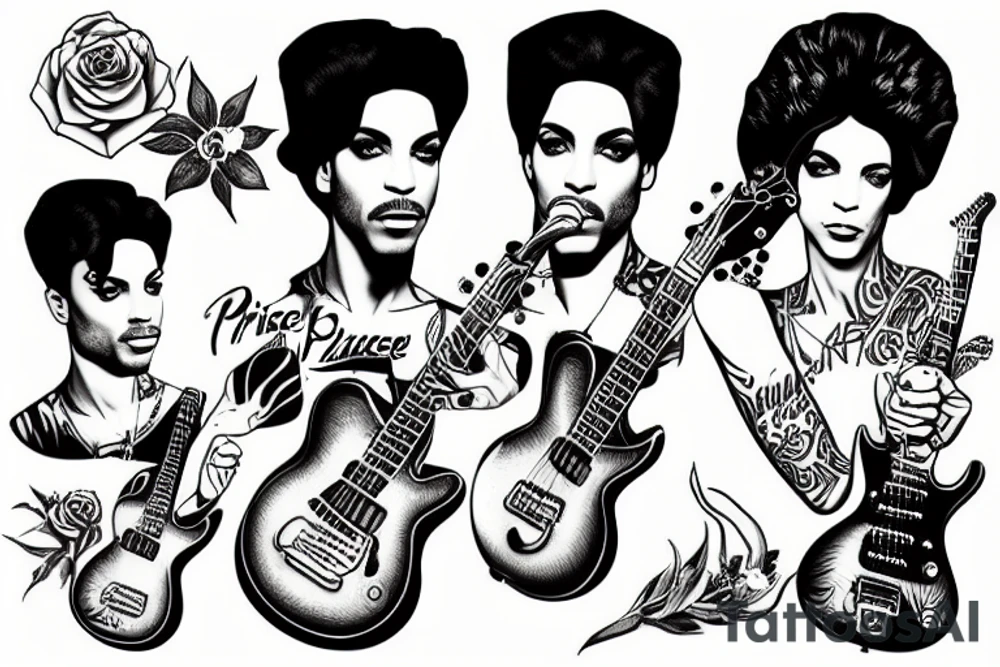 Prince with a guitar tattoo idea