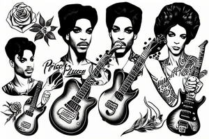 Prince with a guitar tattoo idea