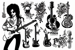 Prince with a guitar tattoo idea