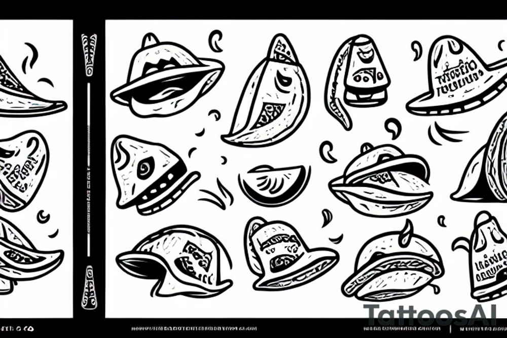 A dancing taco tattoo idea