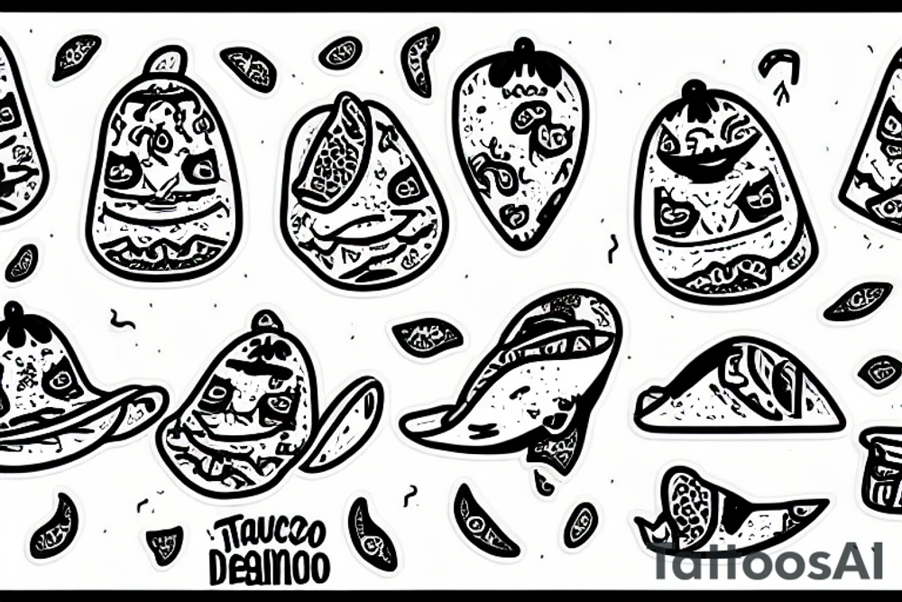 A dancing taco tattoo idea