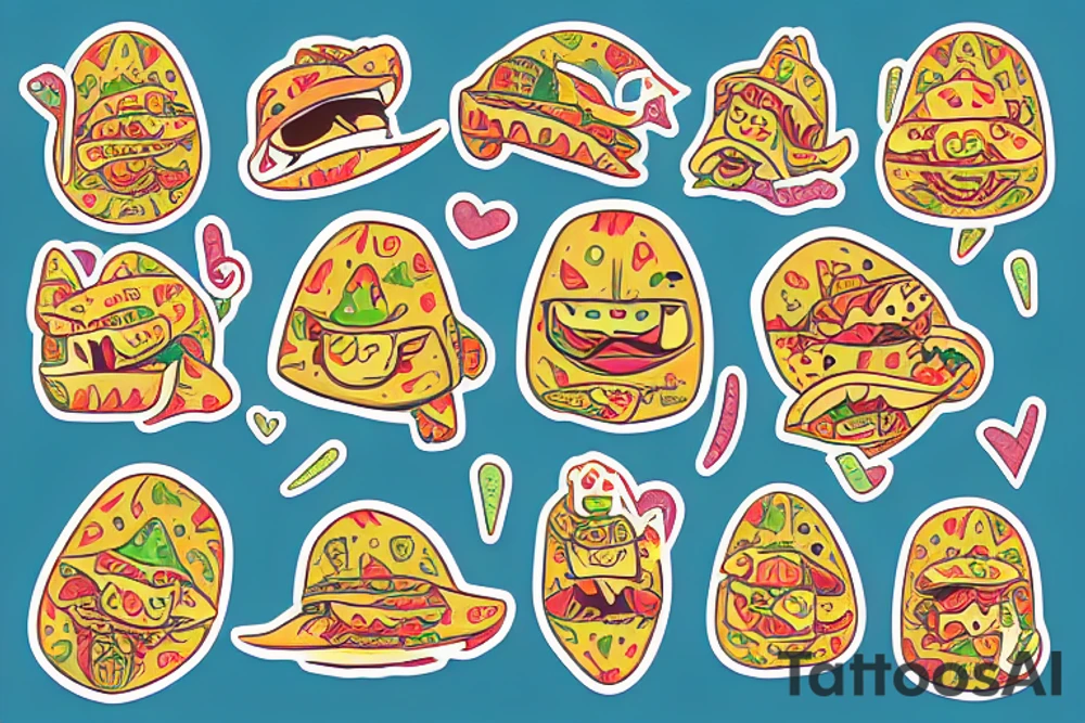 A dancing taco tattoo idea