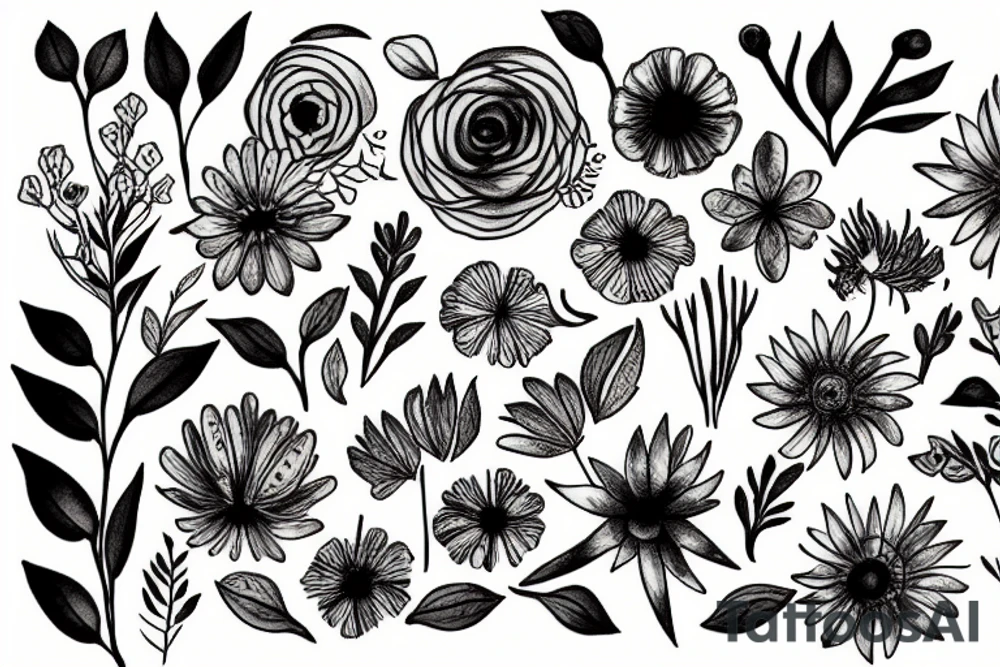 Wildflowers tattoo idea