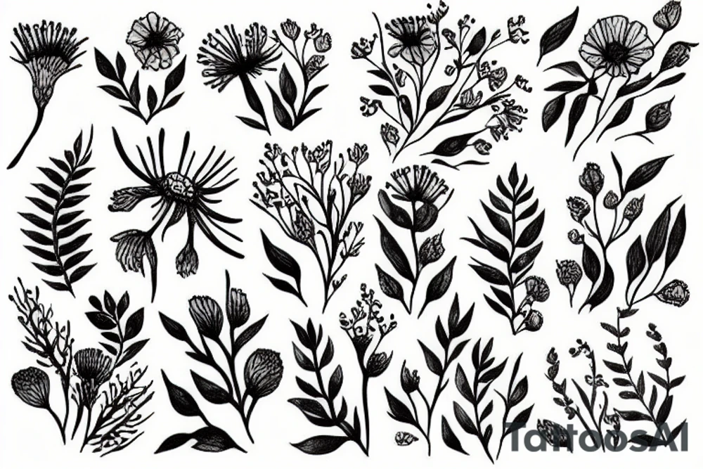 Wildflowers tattoo idea