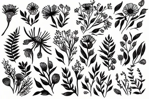 Wildflowers tattoo idea