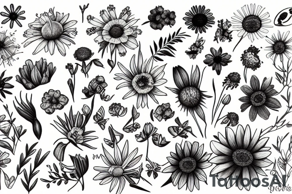 Wildflowers tattoo idea