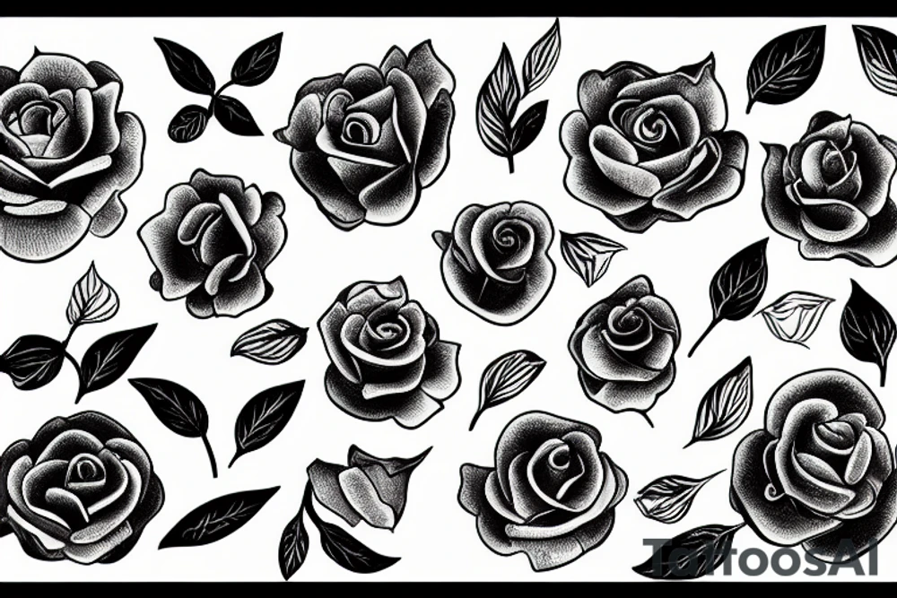 Rabe mit Rose tattoo idea