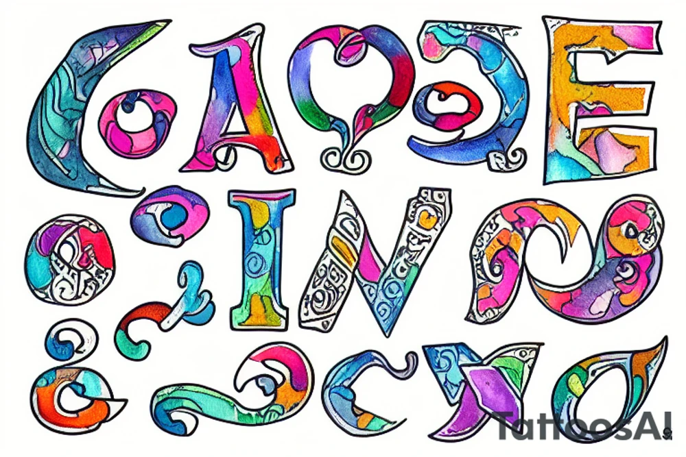 Letter M in cicrcle tattoo idea