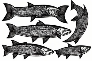 Salmon tattoo idea