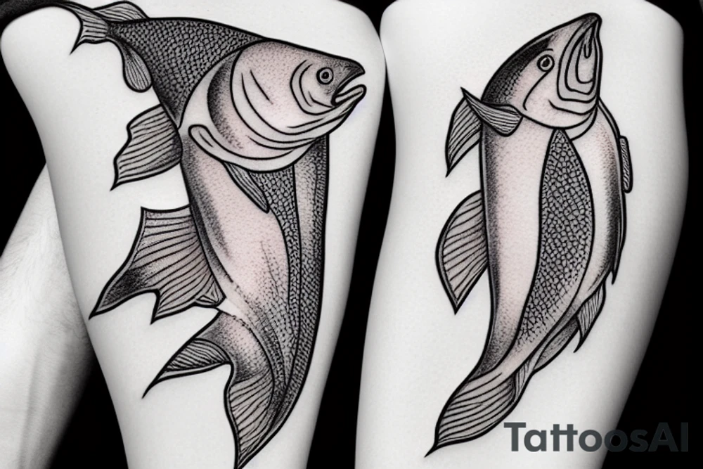 Salmon tattoo idea