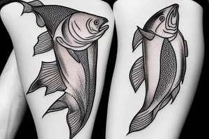Salmon tattoo idea