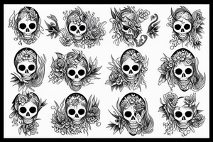 mermaid skeleton tattoo idea