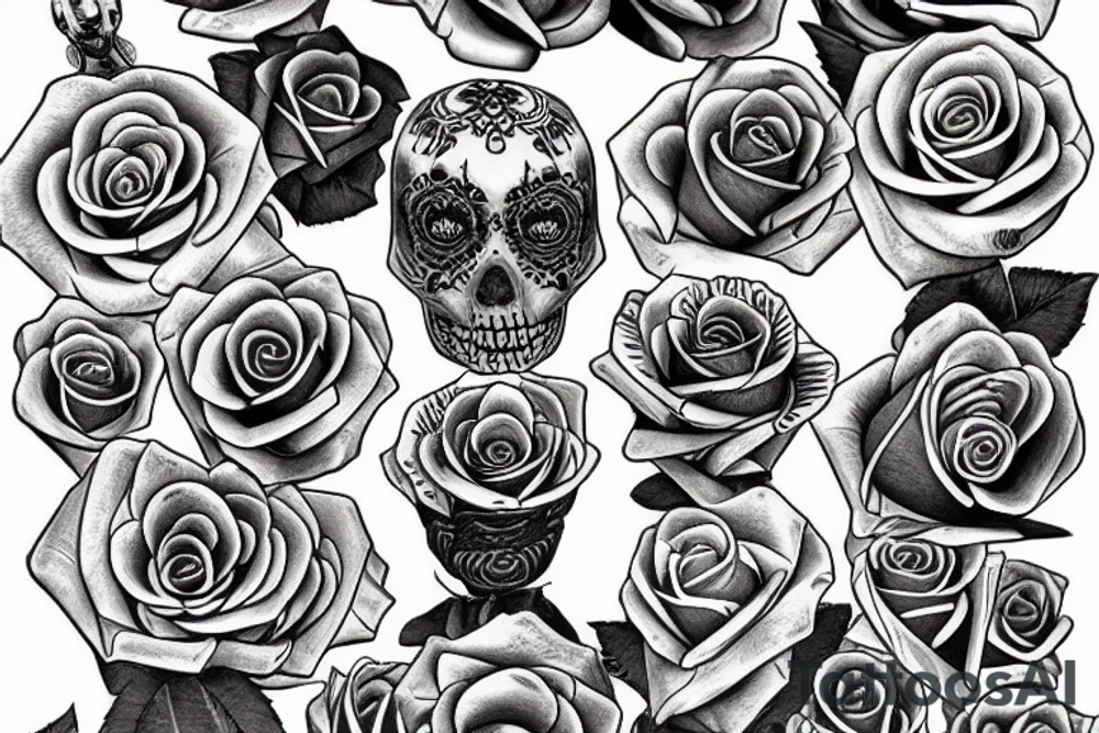 gypsy mummy bones roses tattoo idea