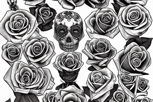 gypsy mummy bones roses tattoo idea