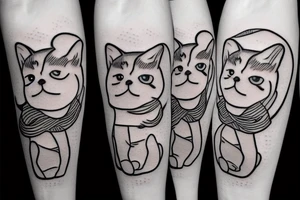 British shorthair cat tattoo idea